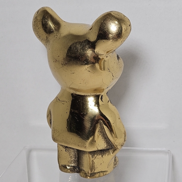 Vintage Disney Mickey Mouse Brass Figure Collectible 1960’s w/ Natural Patina - Picture 4 of 10